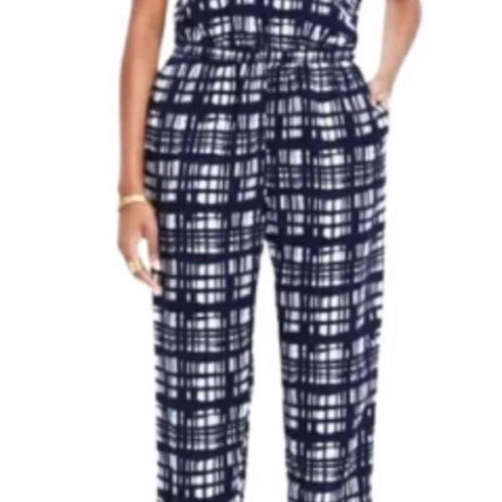 Madewell Women's Navy & White Jumpsuit Chic Classy - Picture 2 of 5
